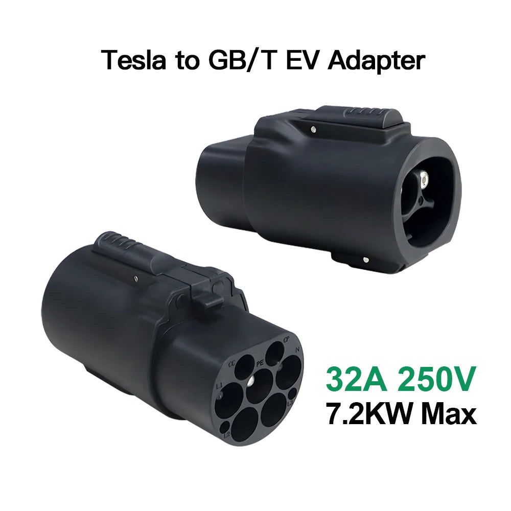 Adaptador EV Chiefleed 32A apto para Tesla a GBT, conector de carga compatible con todos los coches estándar GBT