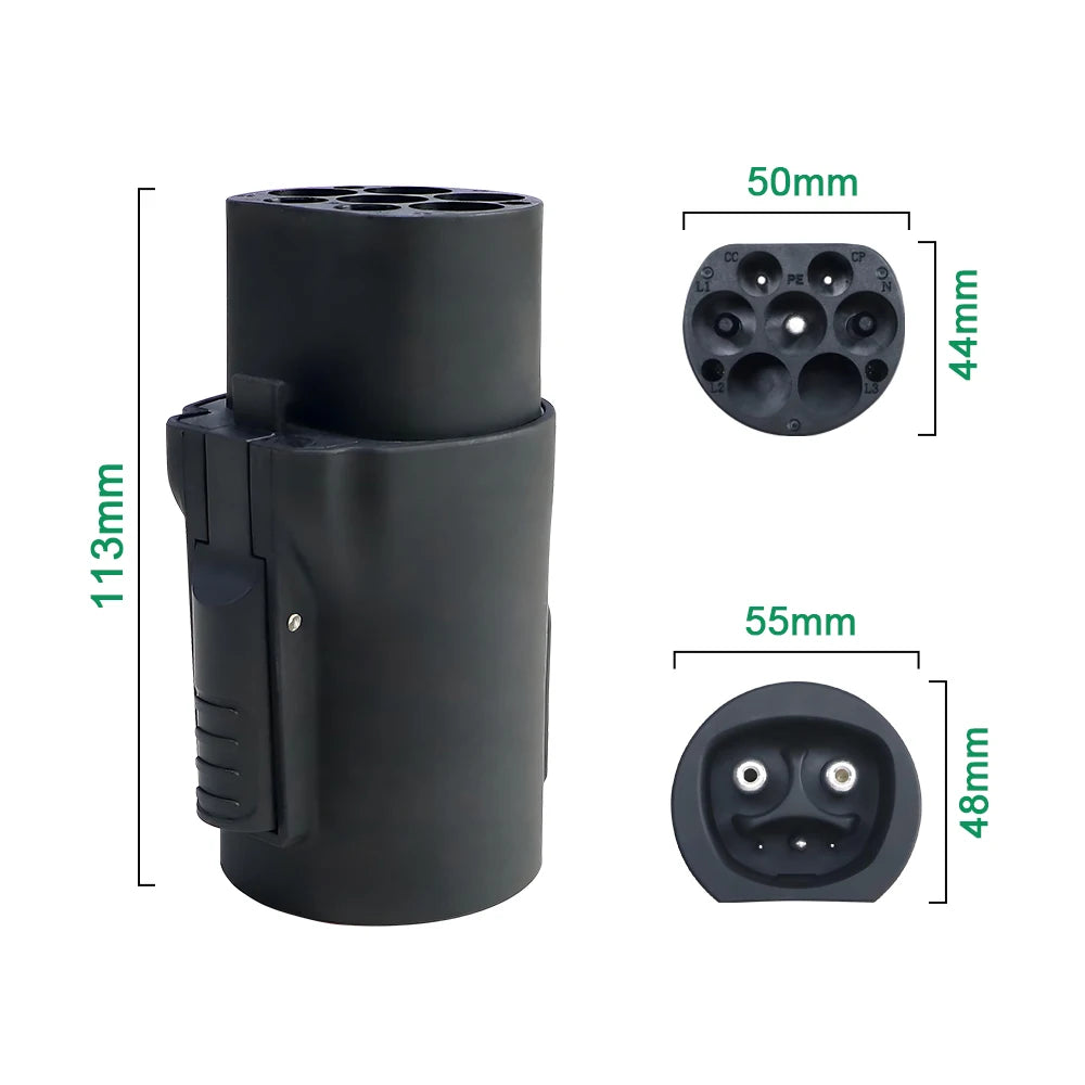 Adaptador EV Chiefleed 32A apto para Tesla a GBT, conector de carga compatible con todos los coches estándar GBT